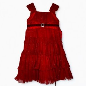 Girls Holiday Christmas Red Dress size 5